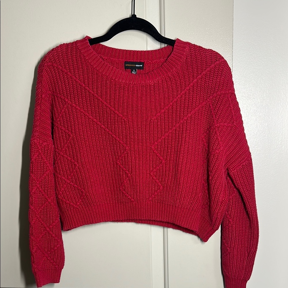 Red Cropped Sweater